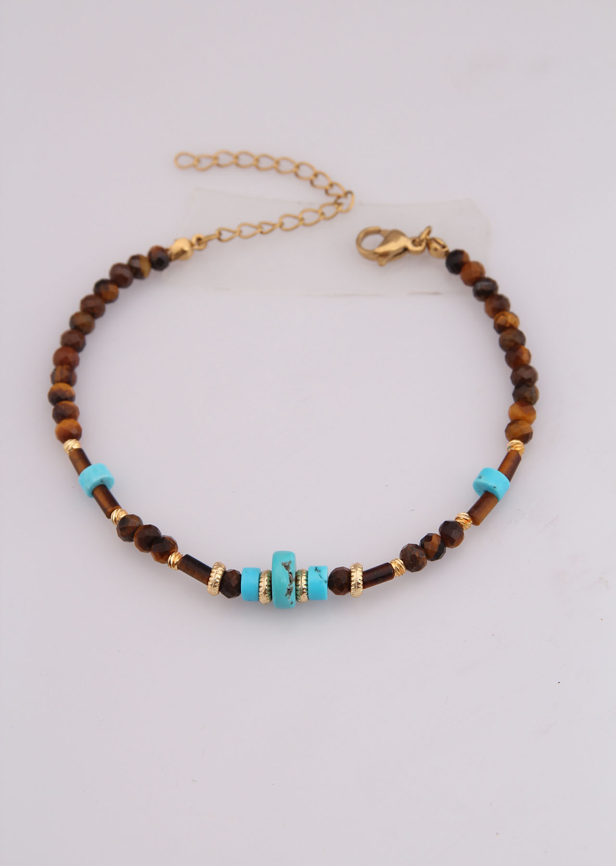 Tiger Eyes & Turquoise Bracelet