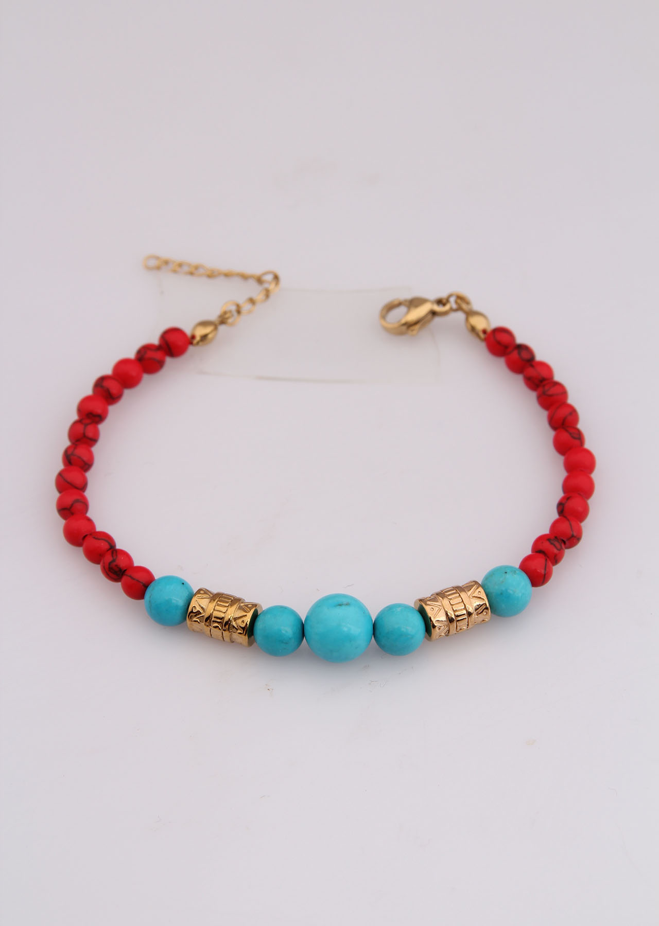 Coral & Turquoise Bracelet