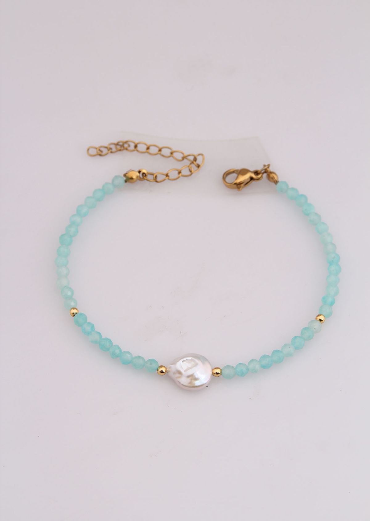 Amazonite & Pearl Bracelet
