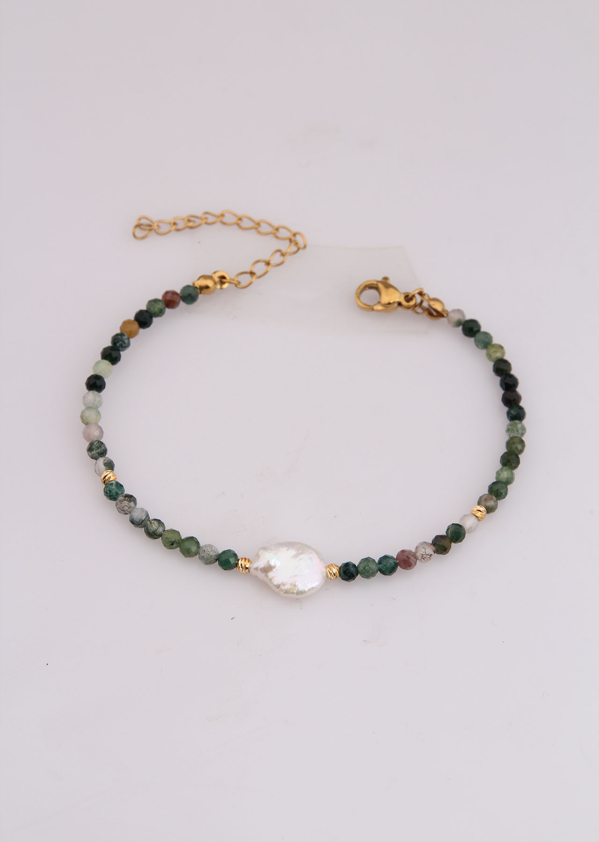 Indian Agate & Pearl Bracelet
