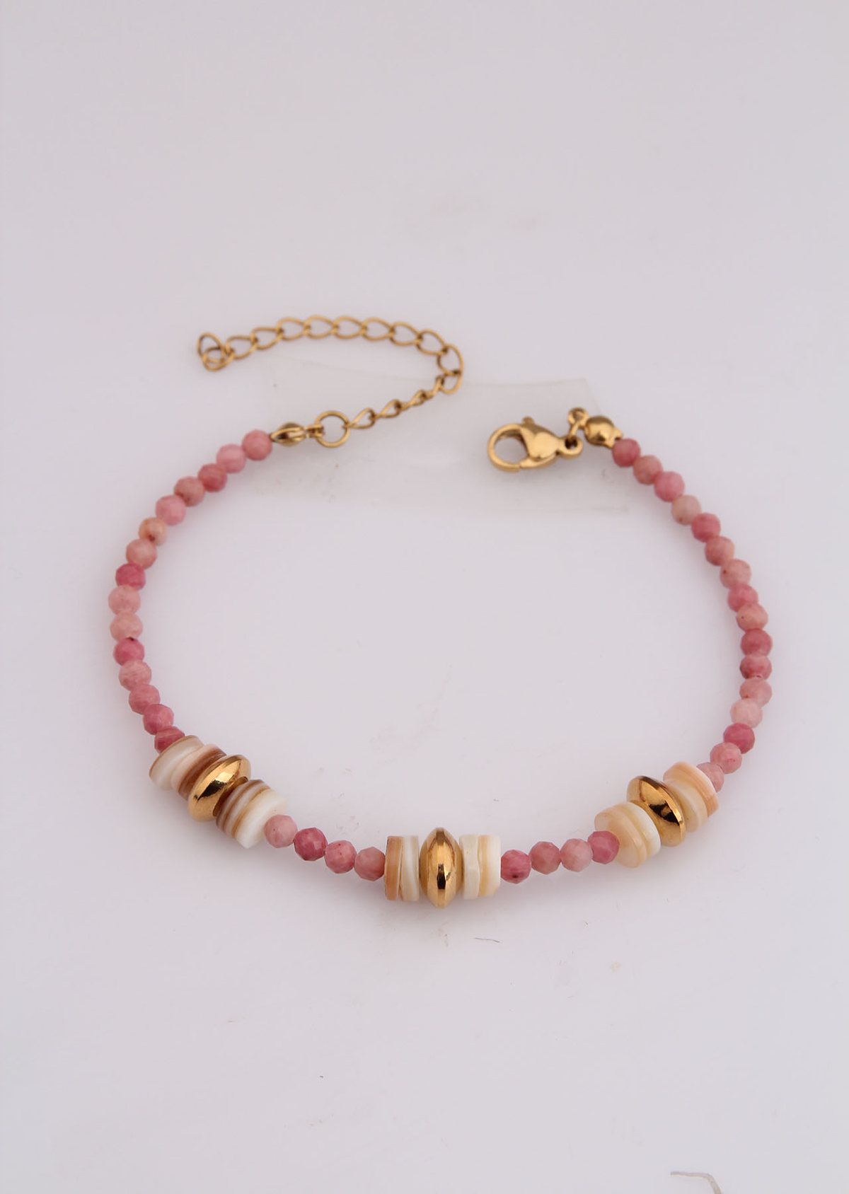 Strawberry Quartz & Nacre Bracelet