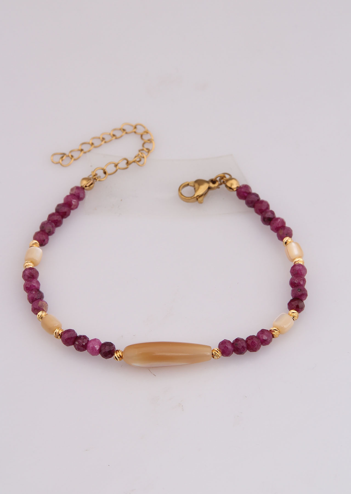 Pink Ruby & Nacre Bracelet