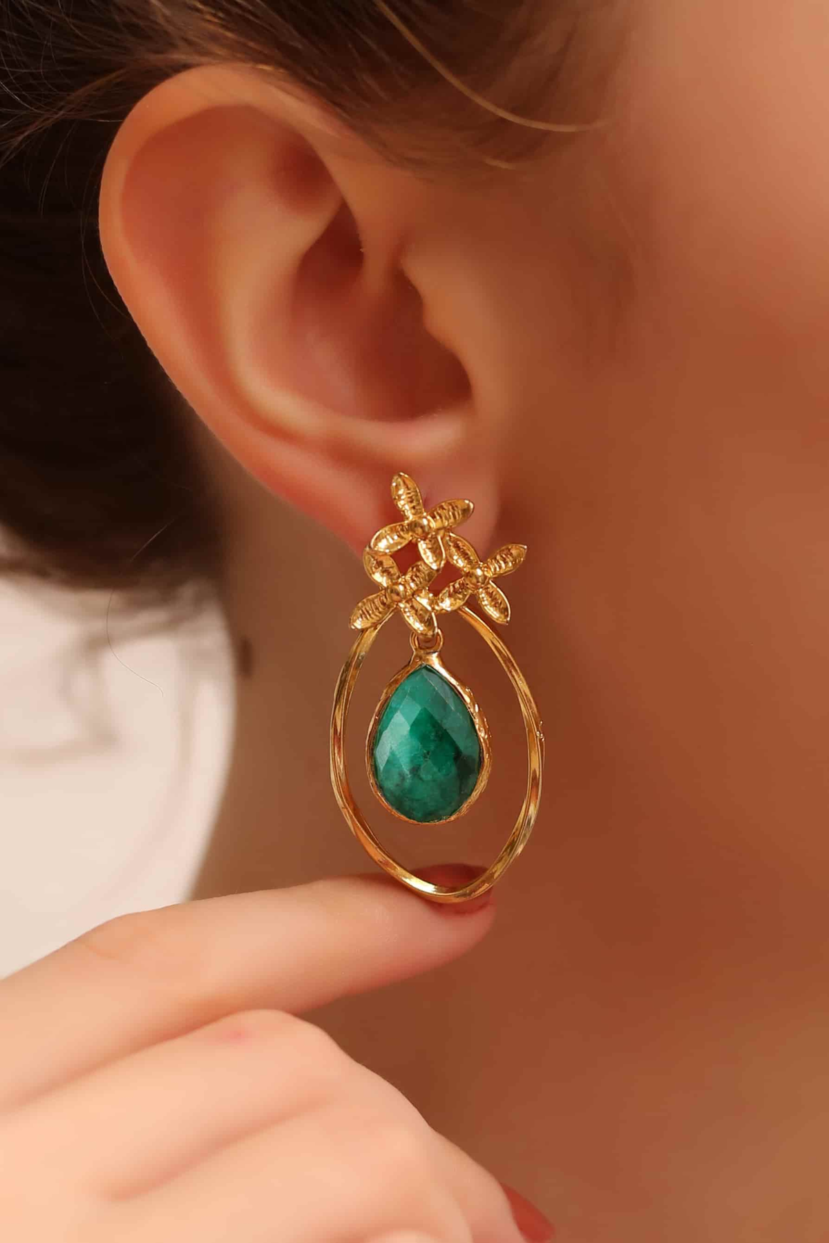 Agate Boucles d'oreilles
