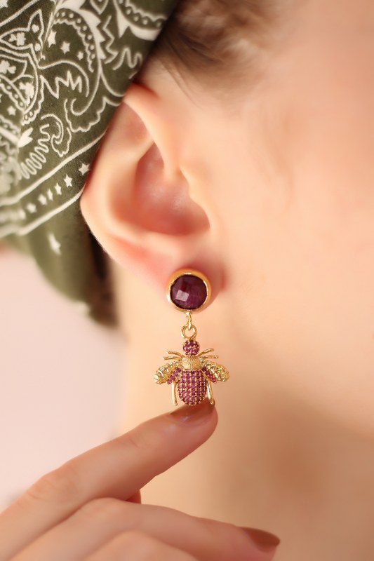 Agate & Zircon Boucles d'oreilles