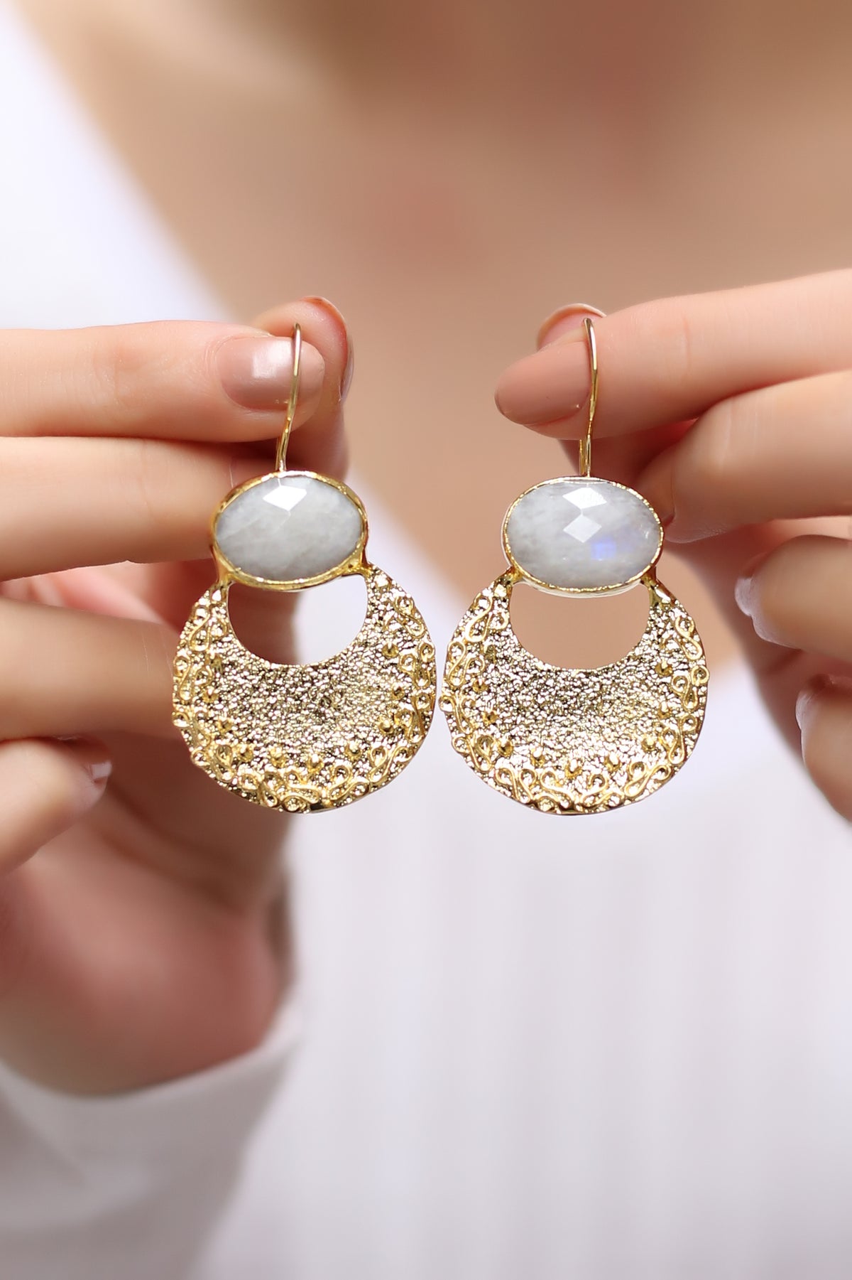 Moon Stone Earrings