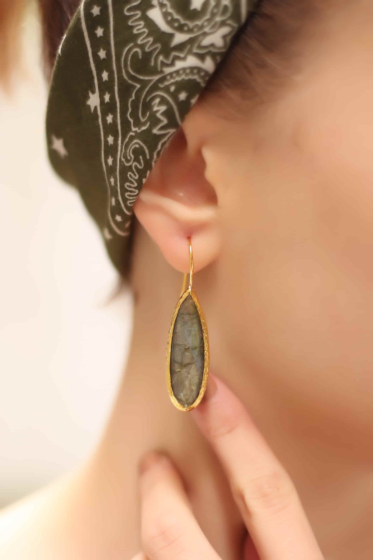 Moonstone & Labradorite Boucles d'oreilles