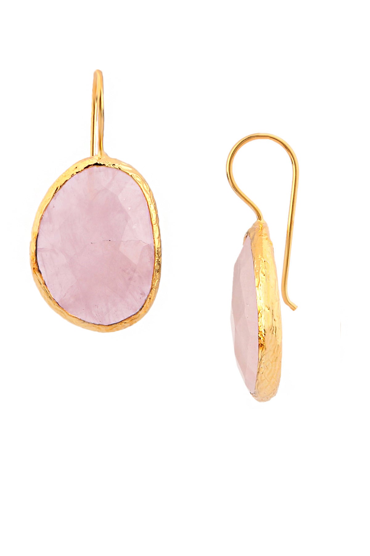 Pink Quartz Boucles d'oreilles