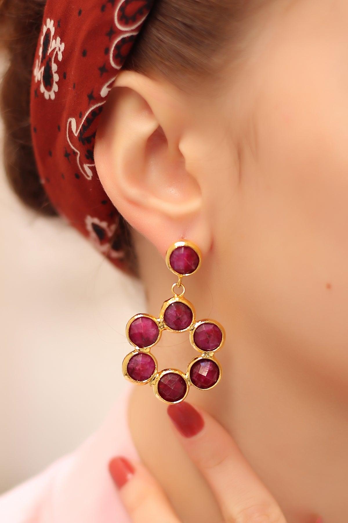 Agate Boucles d'oreilles