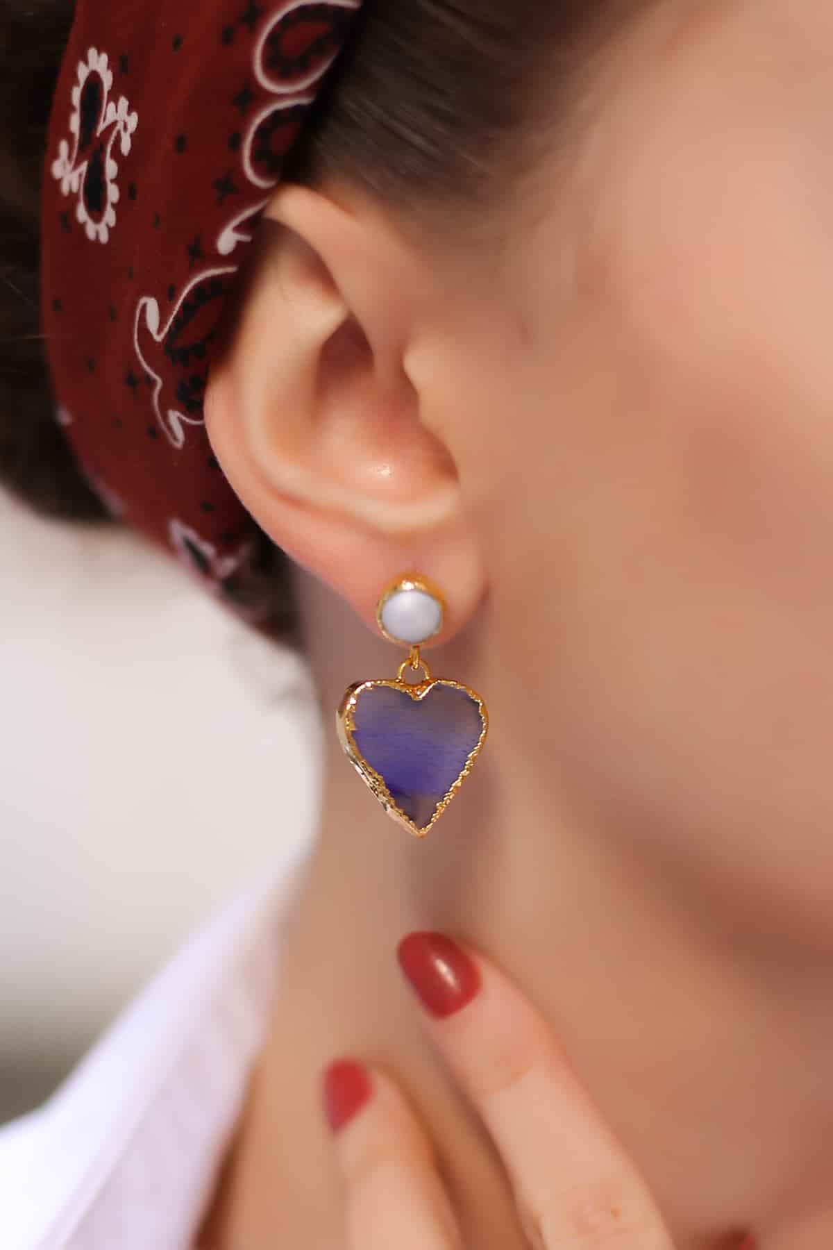 Pearl & Agate Boucles d'oreilles