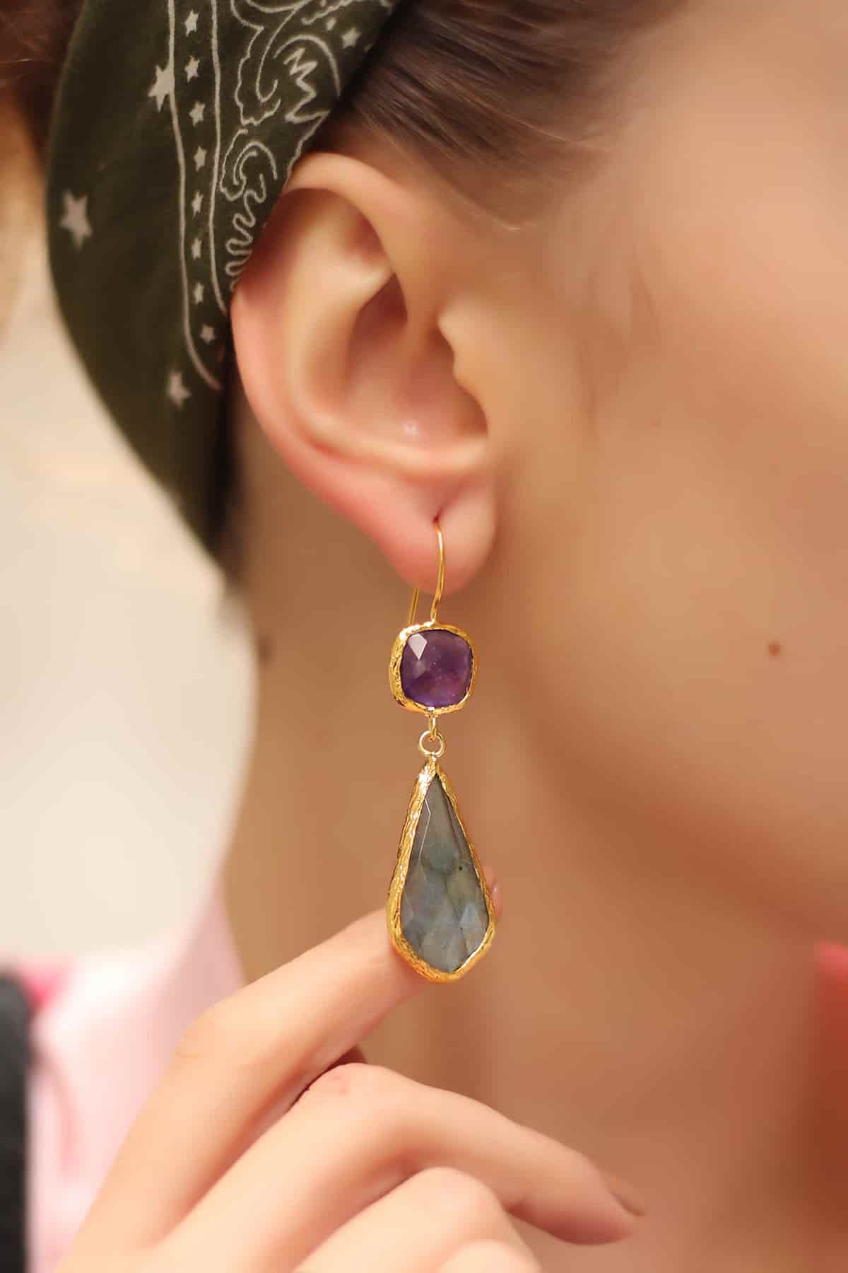 Agate Boucles d'oreilles