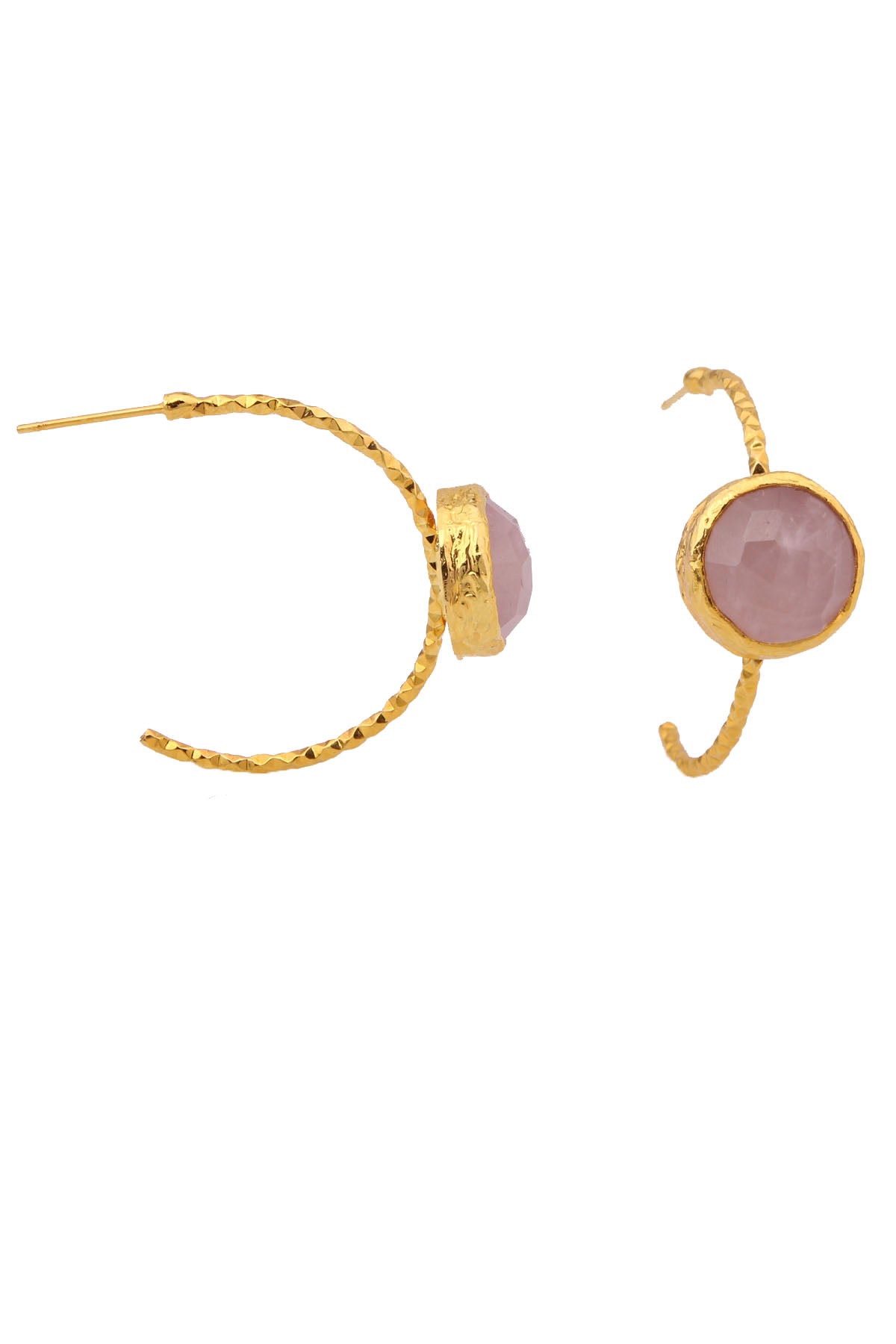 Pink Quartz Boucles d'oreilles