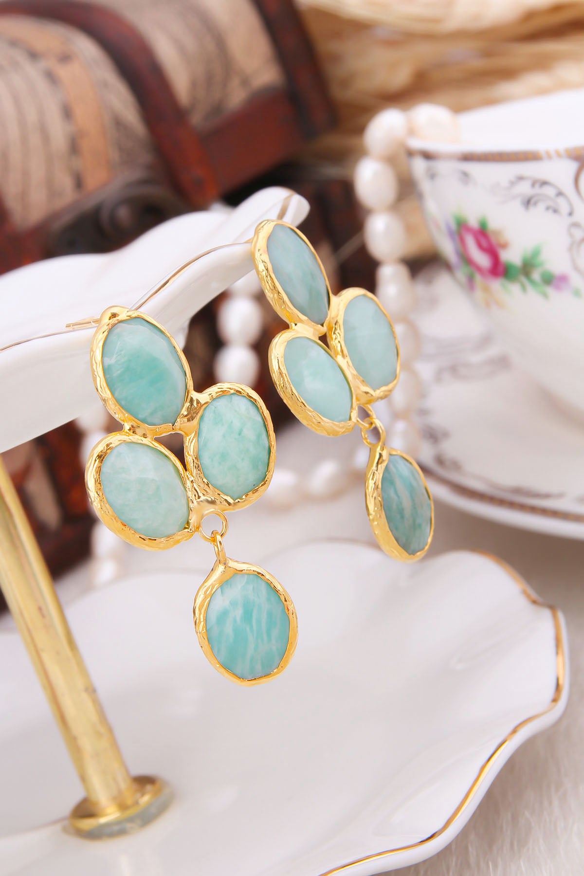 Amazonite Boucles d'oreilles