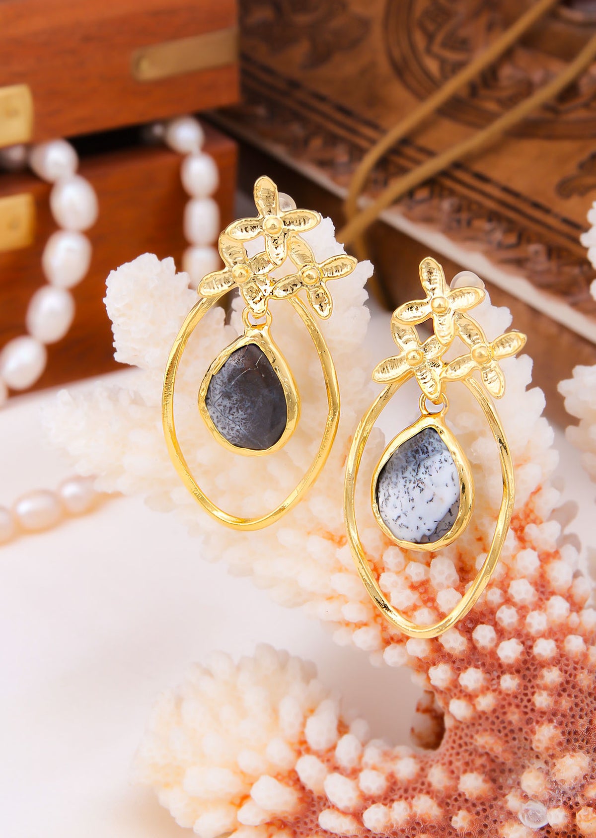 Dalmatian Stone Boucles d'oreilles