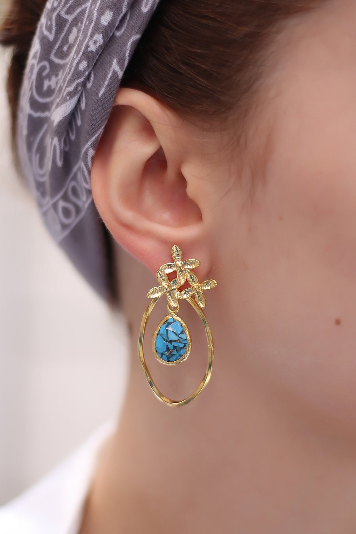 Turquoise Boucles d'oreilles