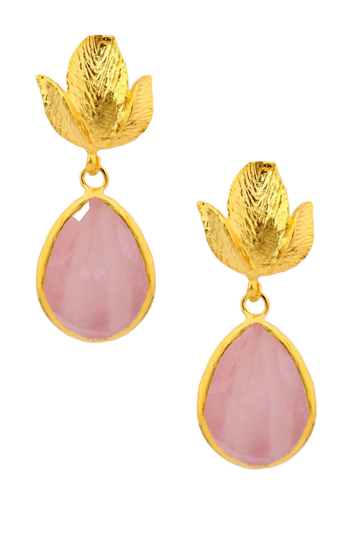 Pink Quartz Boucles d'oreilles