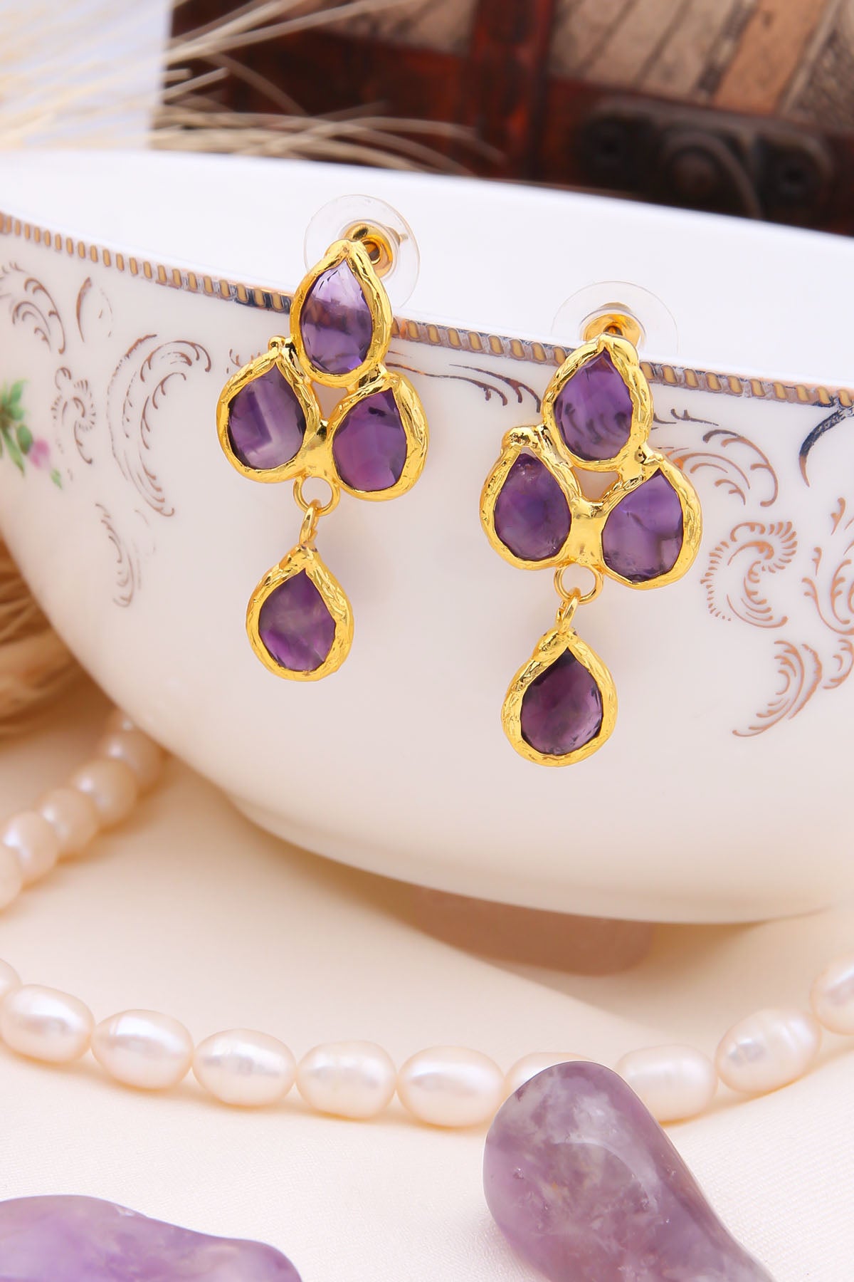 Amethyst Boucles d'oreilles
