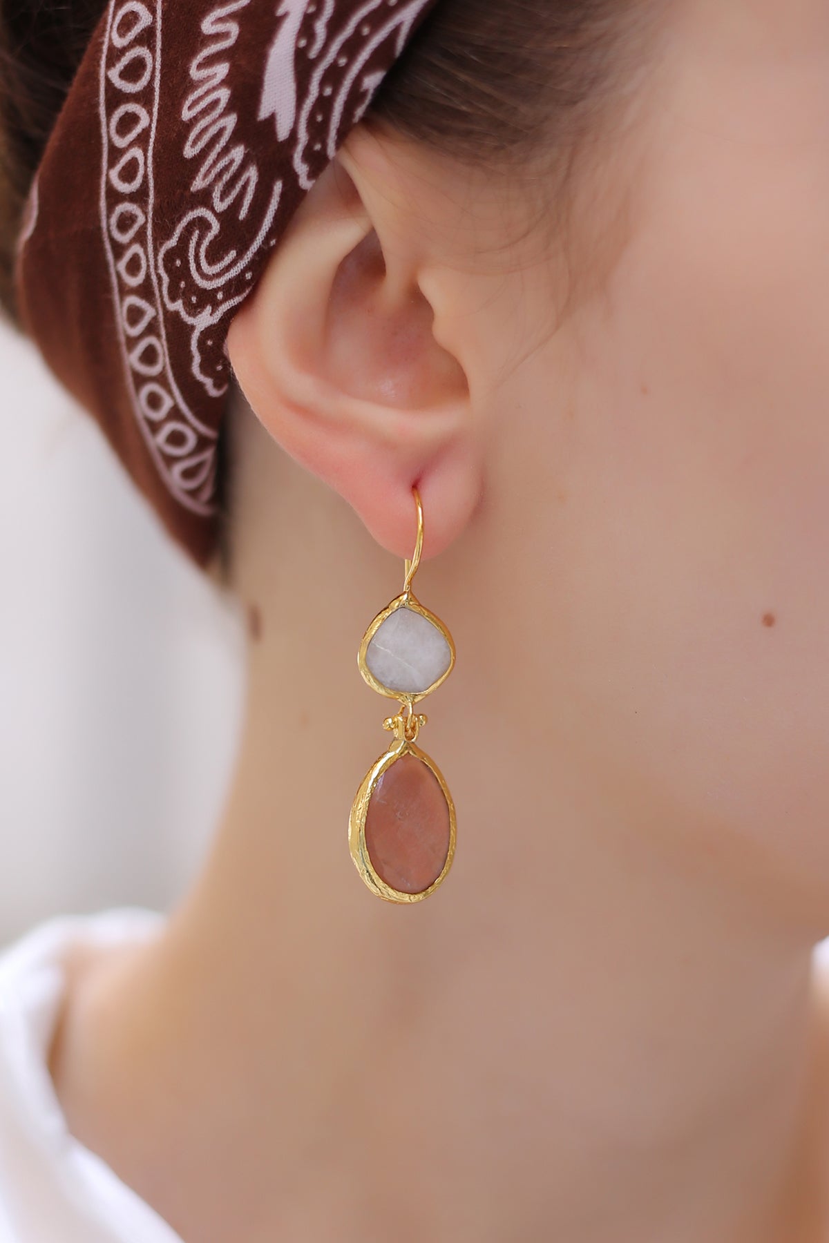Moonstone & SunStone Boucles d'oreilles