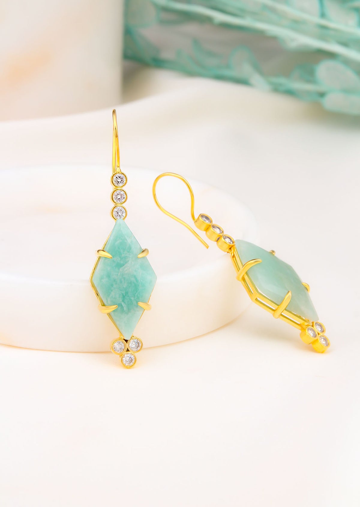 Aquamarine Boucles d'oreilles
