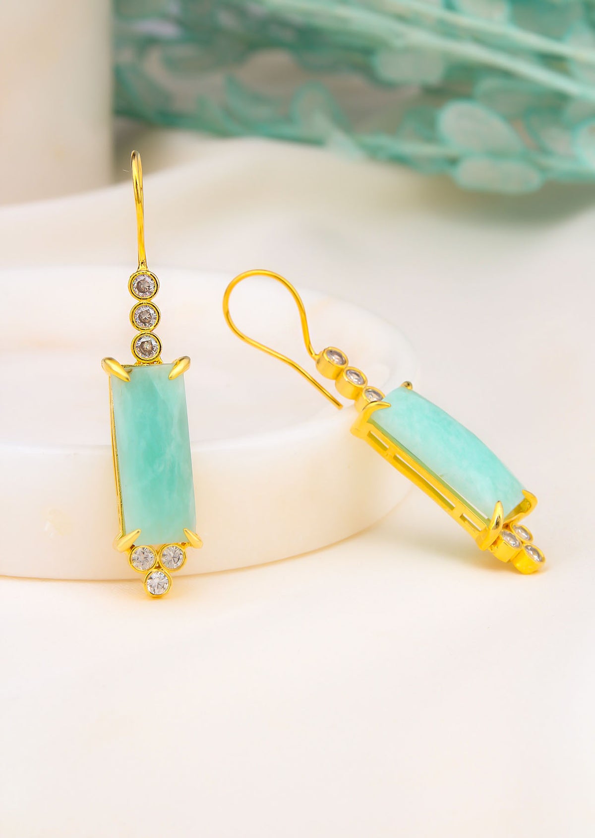 Aquamarine Boucles d'oreilles