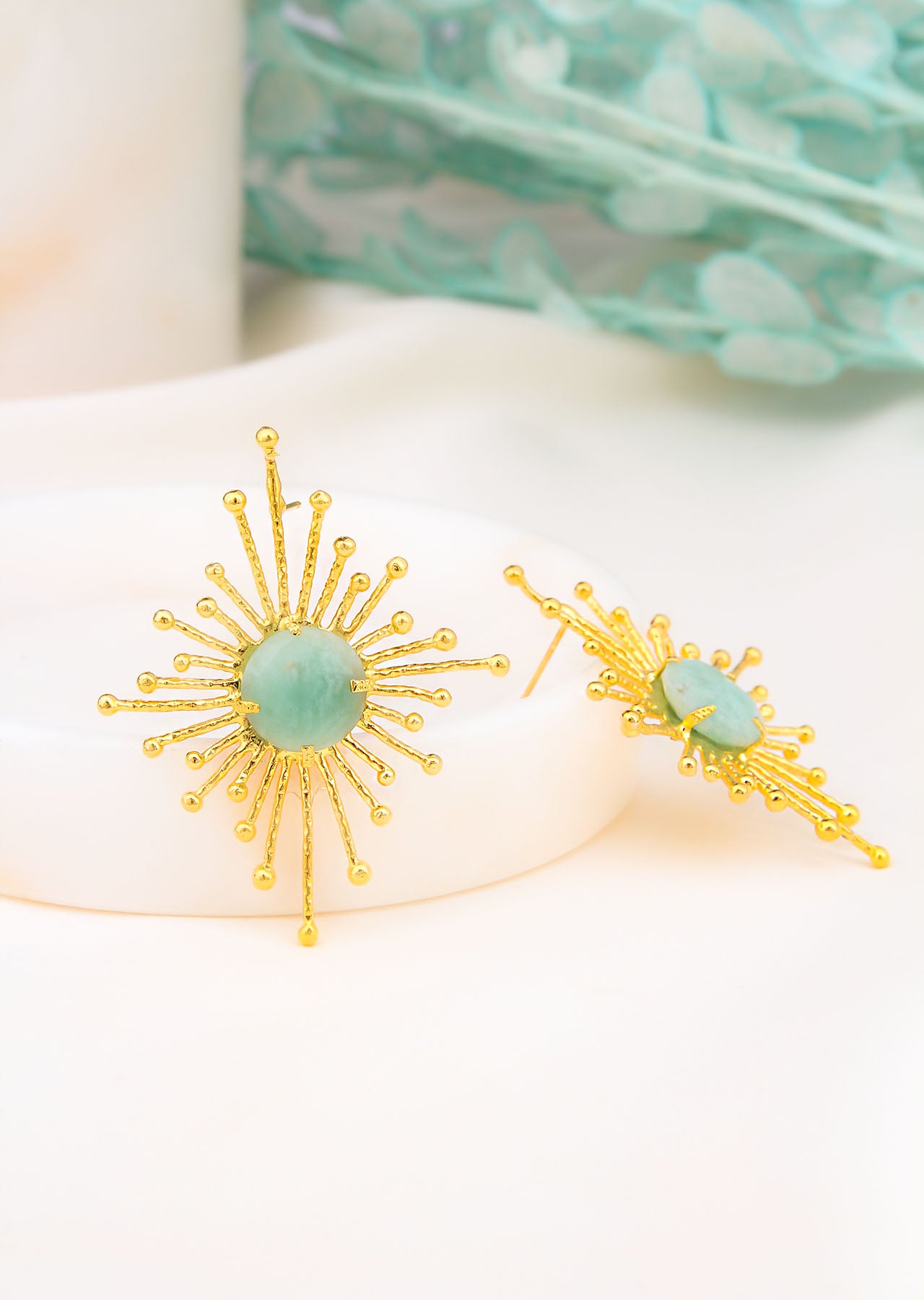 Aquamarine Boucles d'oreilles
