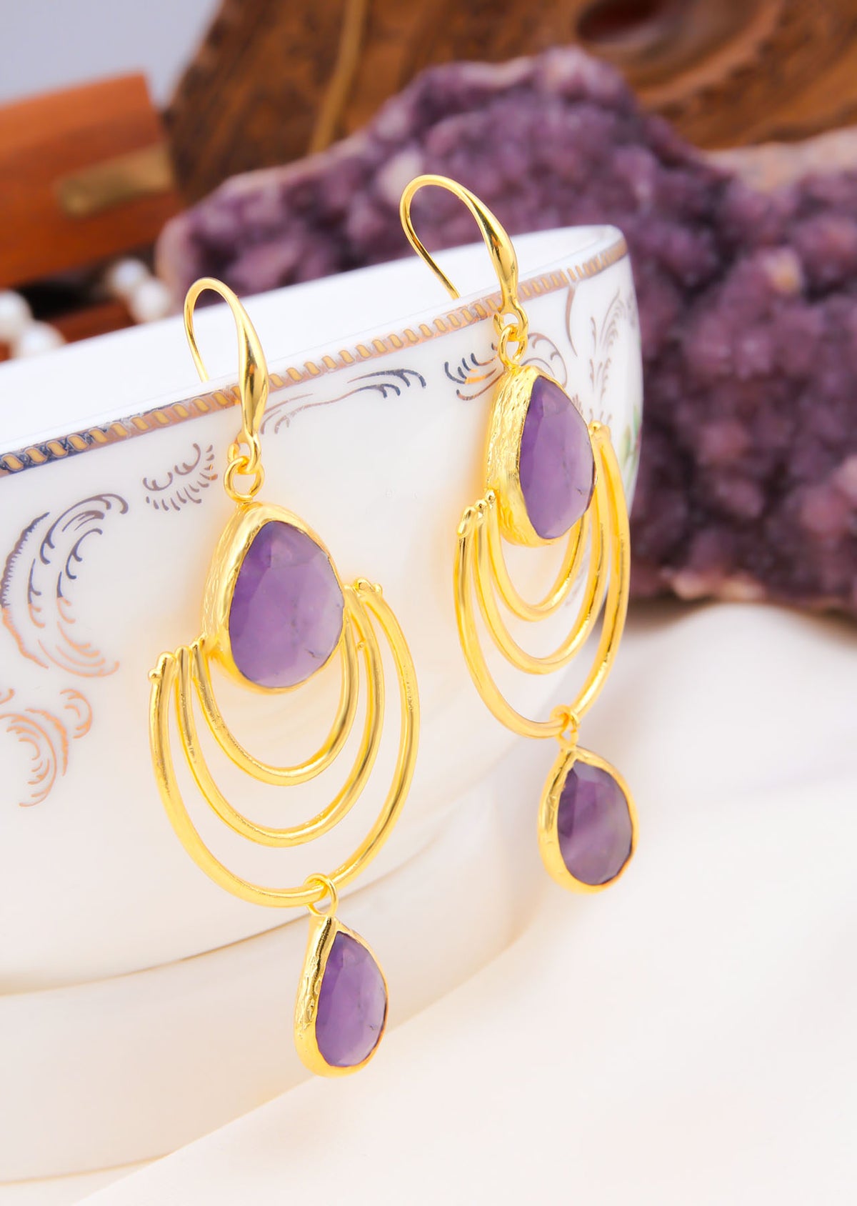 Agate Boucles d'oreilles