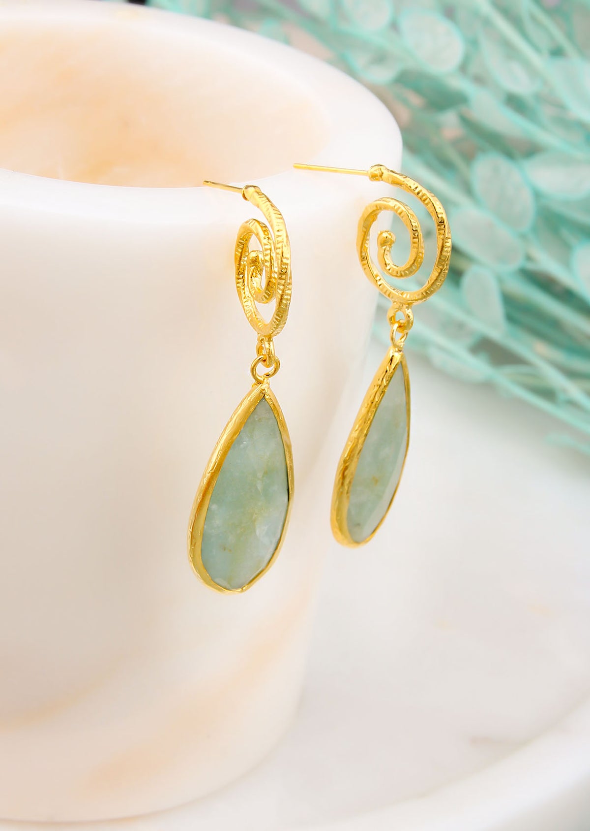 Aquamarine Boucles d'oreilles