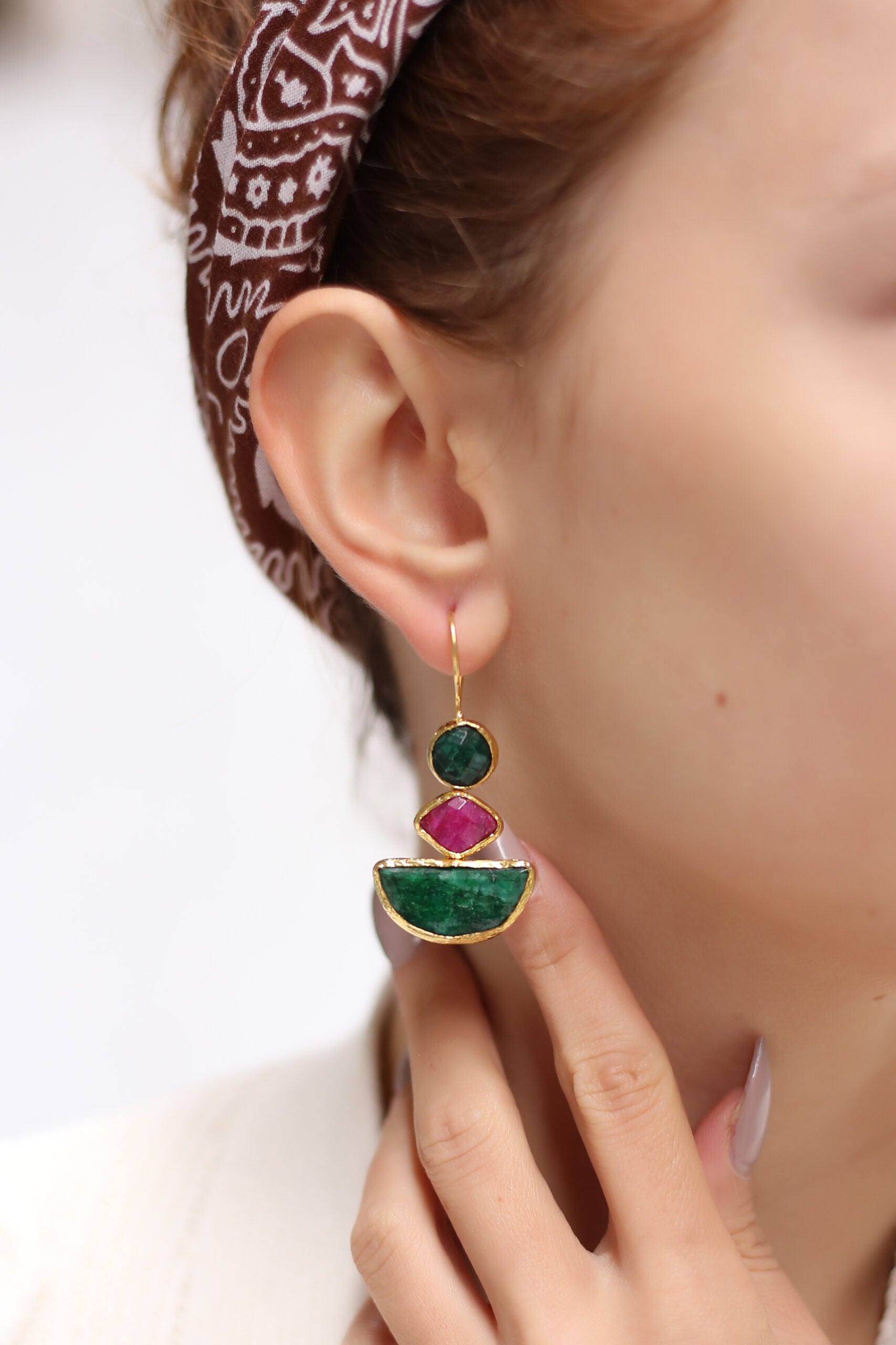Agate Boucles d'oreilles