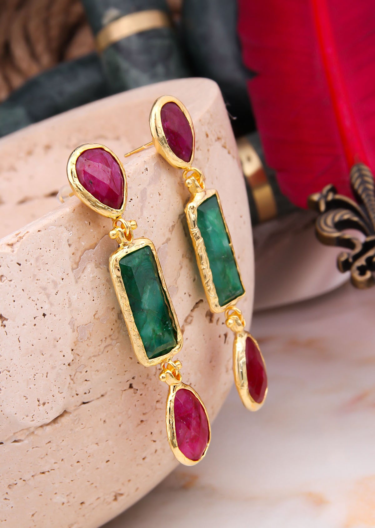 Agate Boucles d'oreilles
