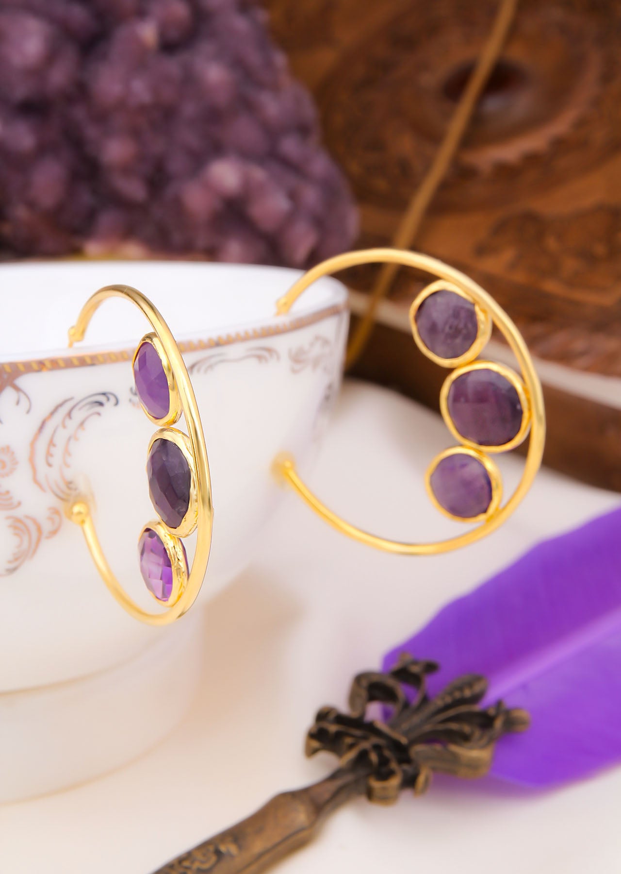 Amethyst Boucles d'oreilles