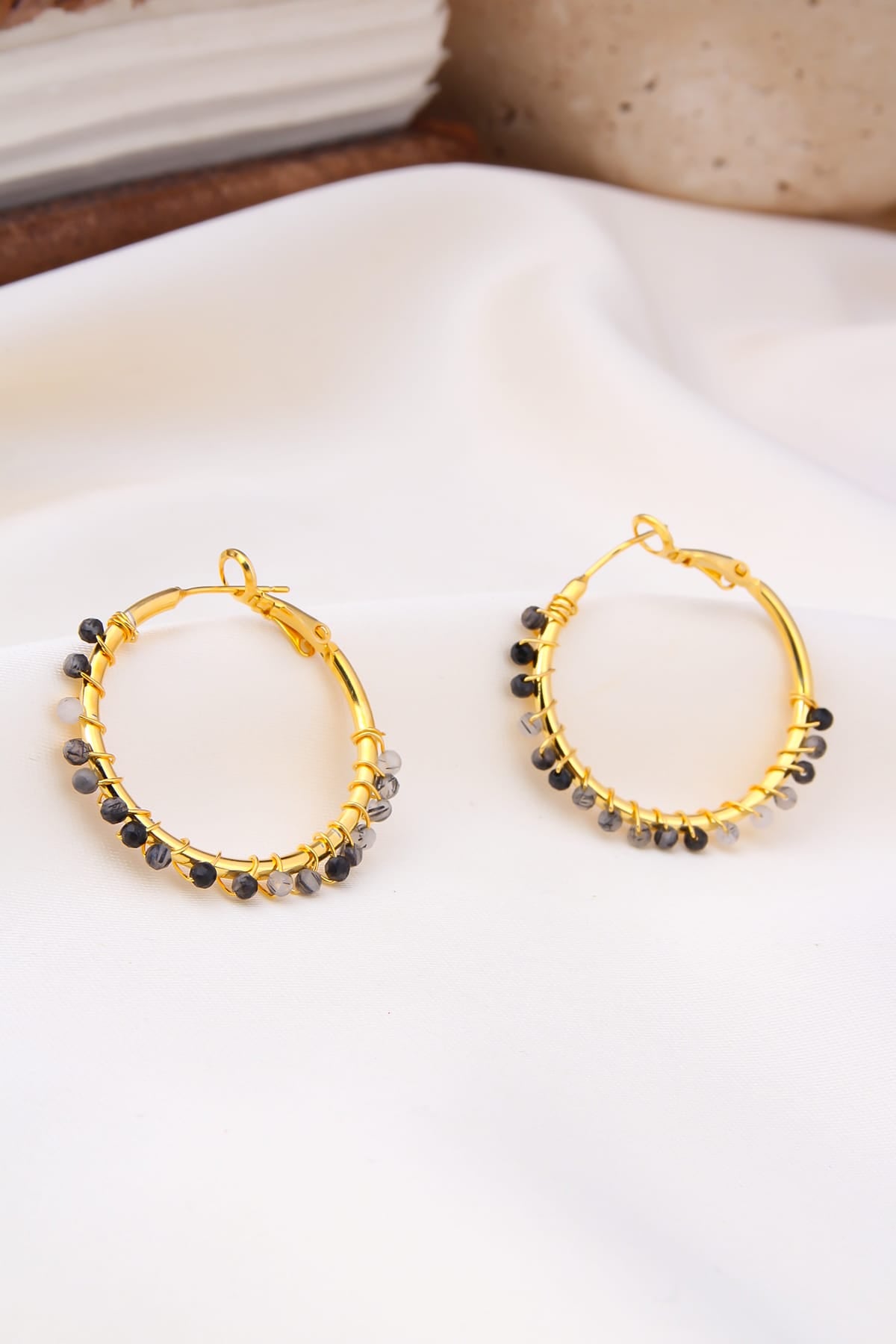 Black Ruthile Boucles d'oreilles