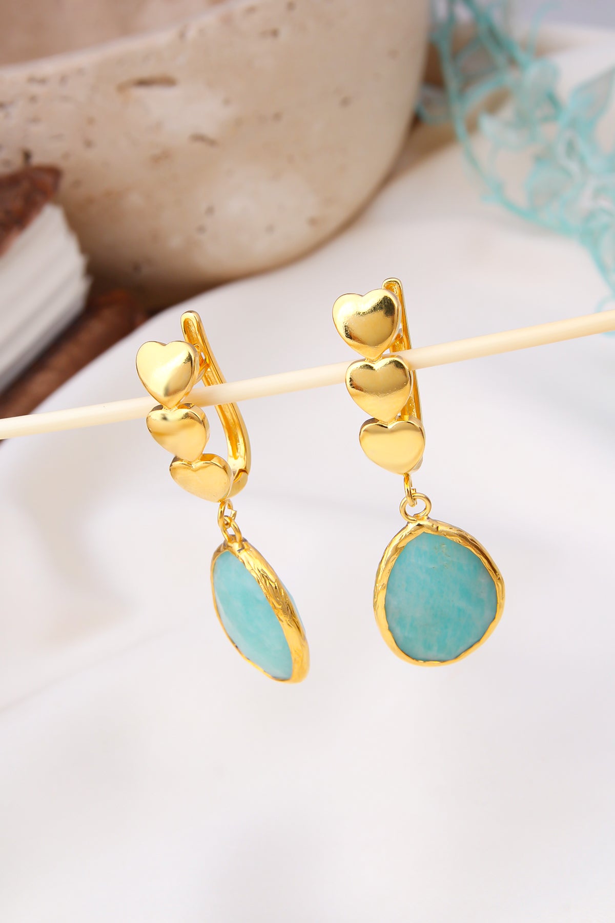 Amazonite Boucles d'oreilles