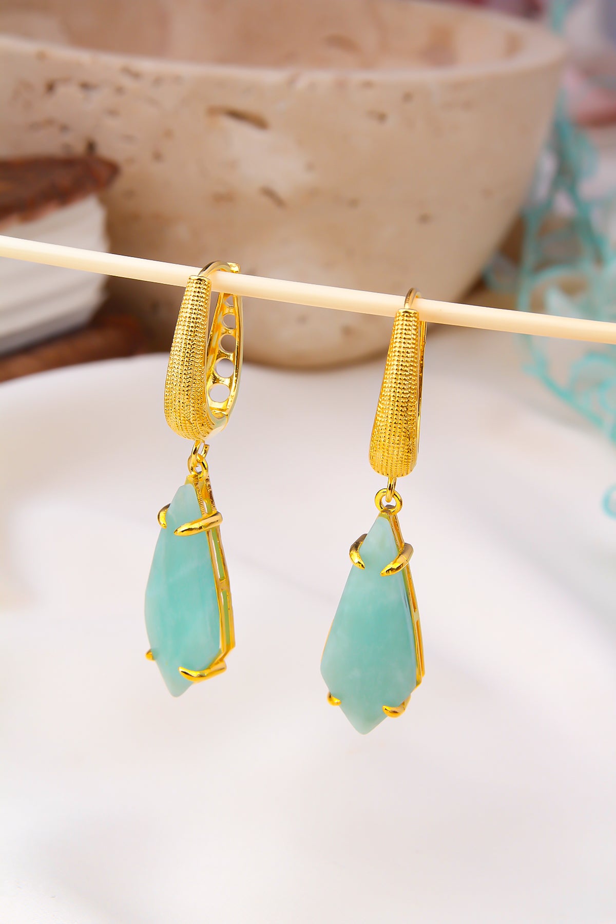 Amazonite Boucles d'oreilles
