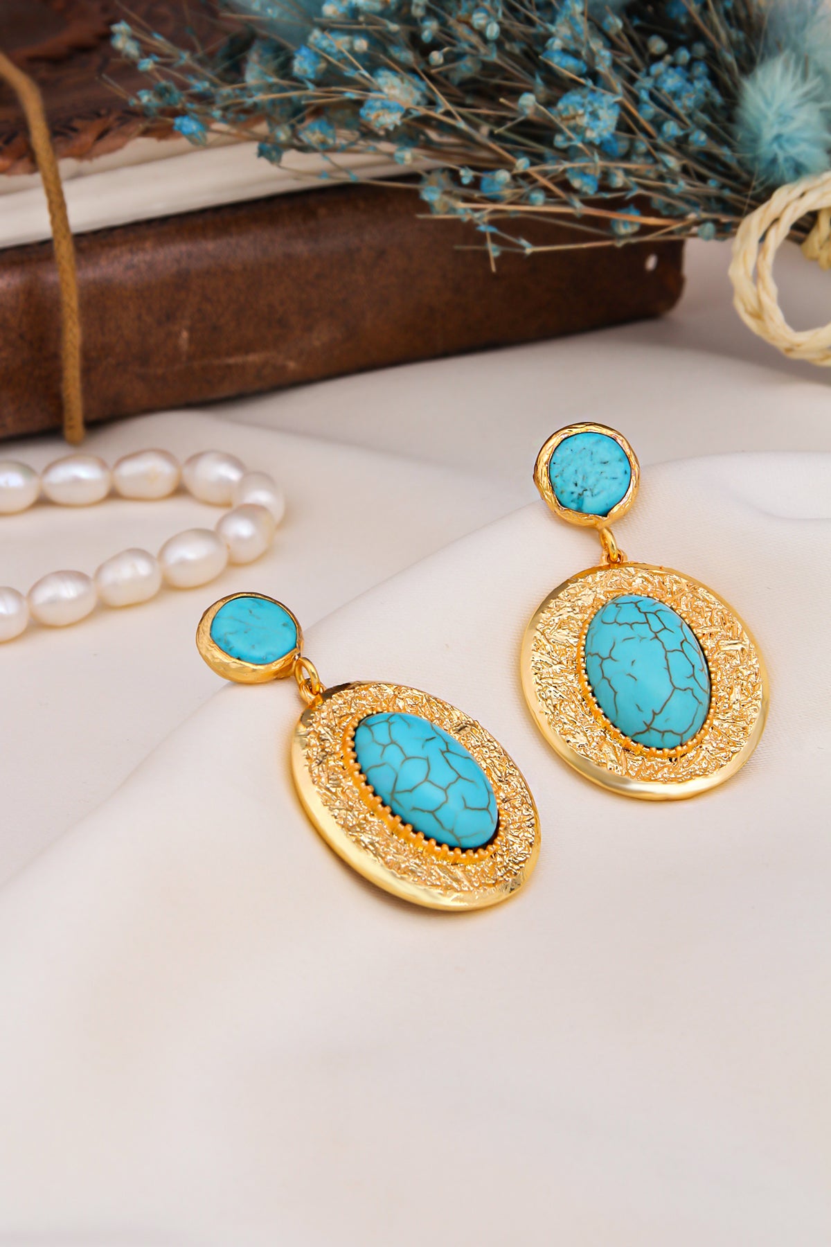 Turquoise Boucles d'oreilles
