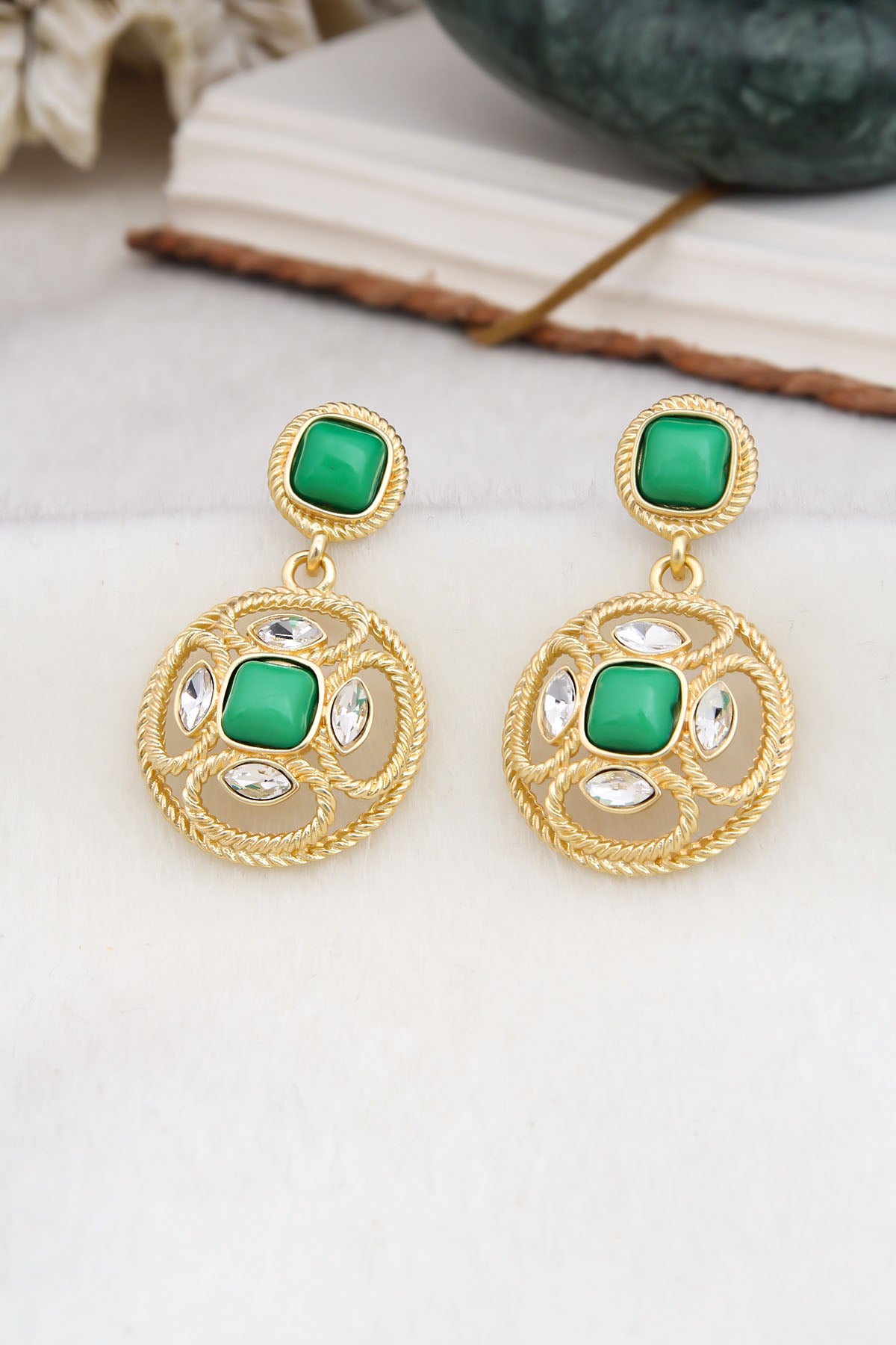 Crystal & Zircon Boucles D'Oreilles