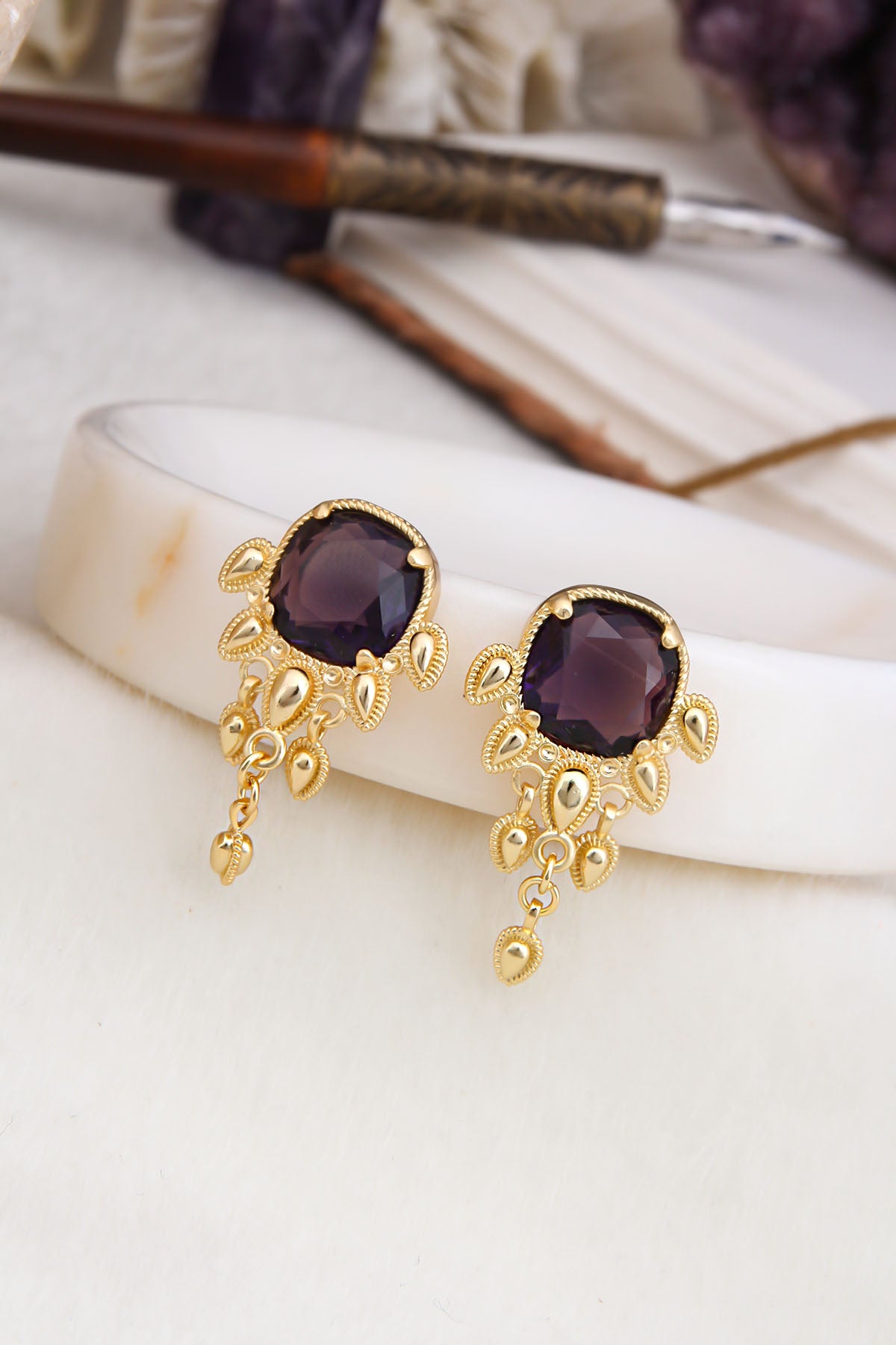 Zircon Boucles D'Oreilles