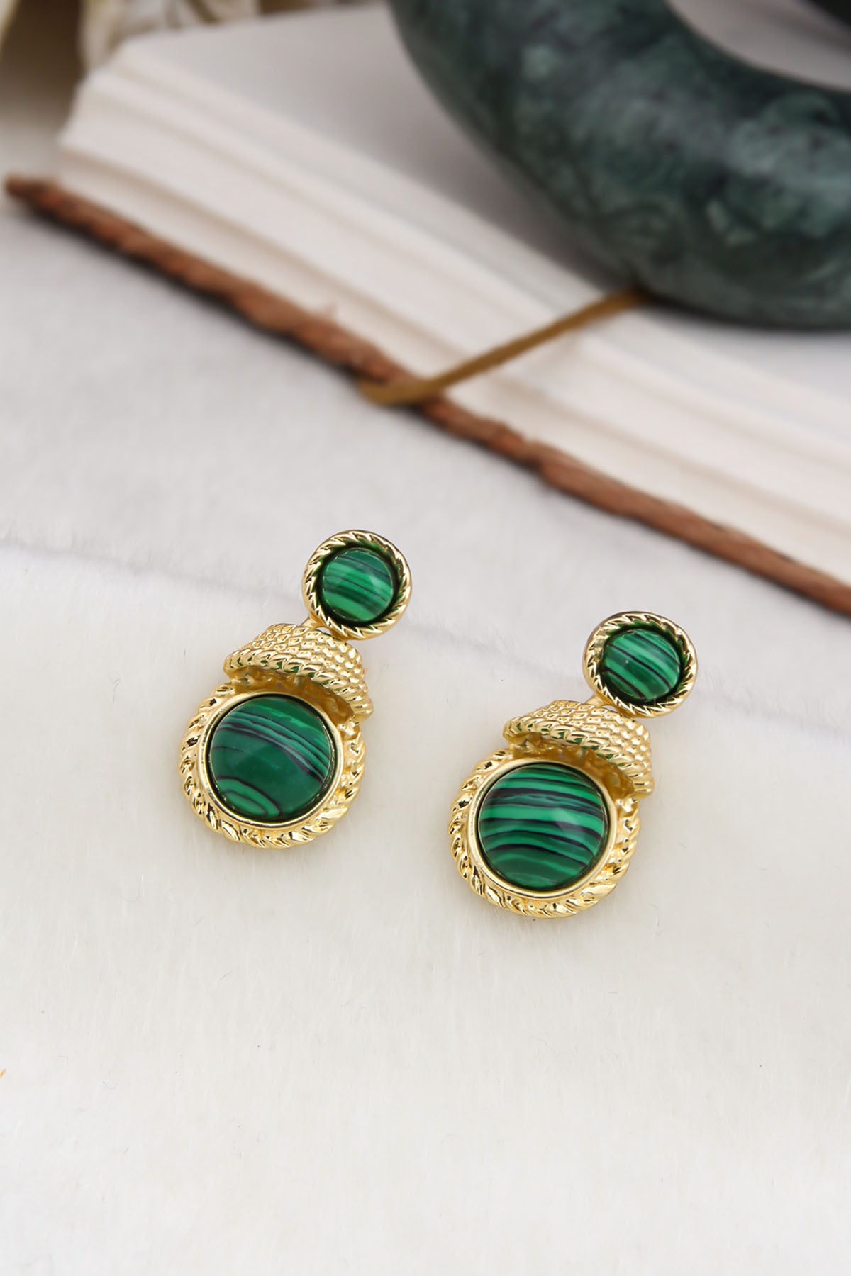 Malahite Boucles D'Oreilles