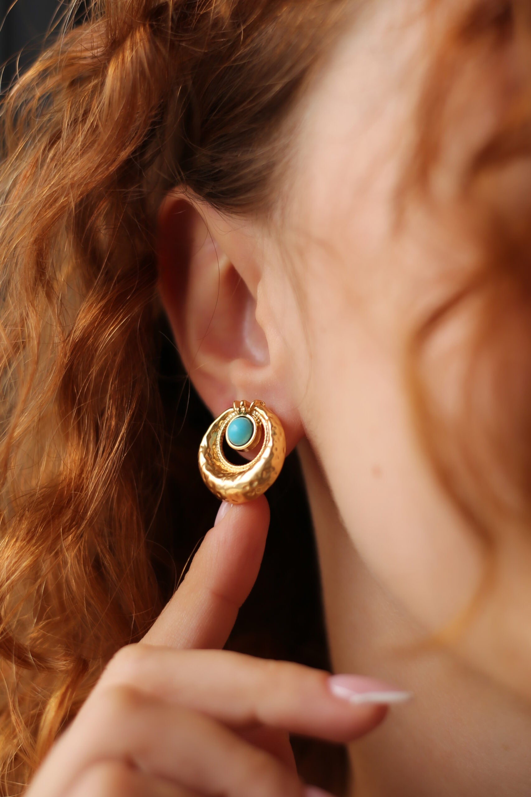 Turquoise Boucles d'oreilles