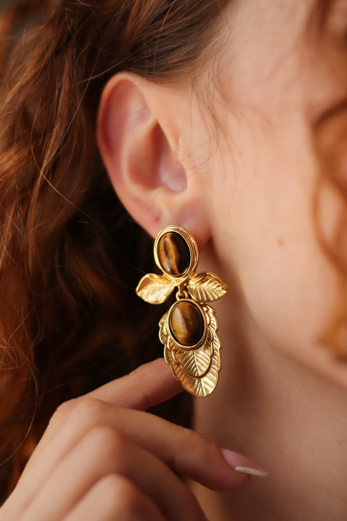 Tiger Eyes Boucles d'oreilles