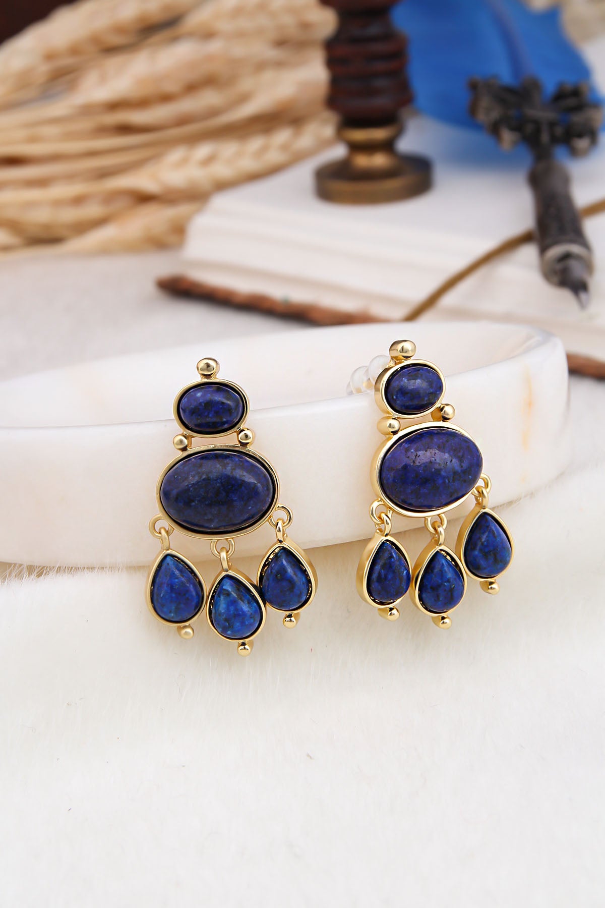 Lapis Lazuli Boucles D'oreilles