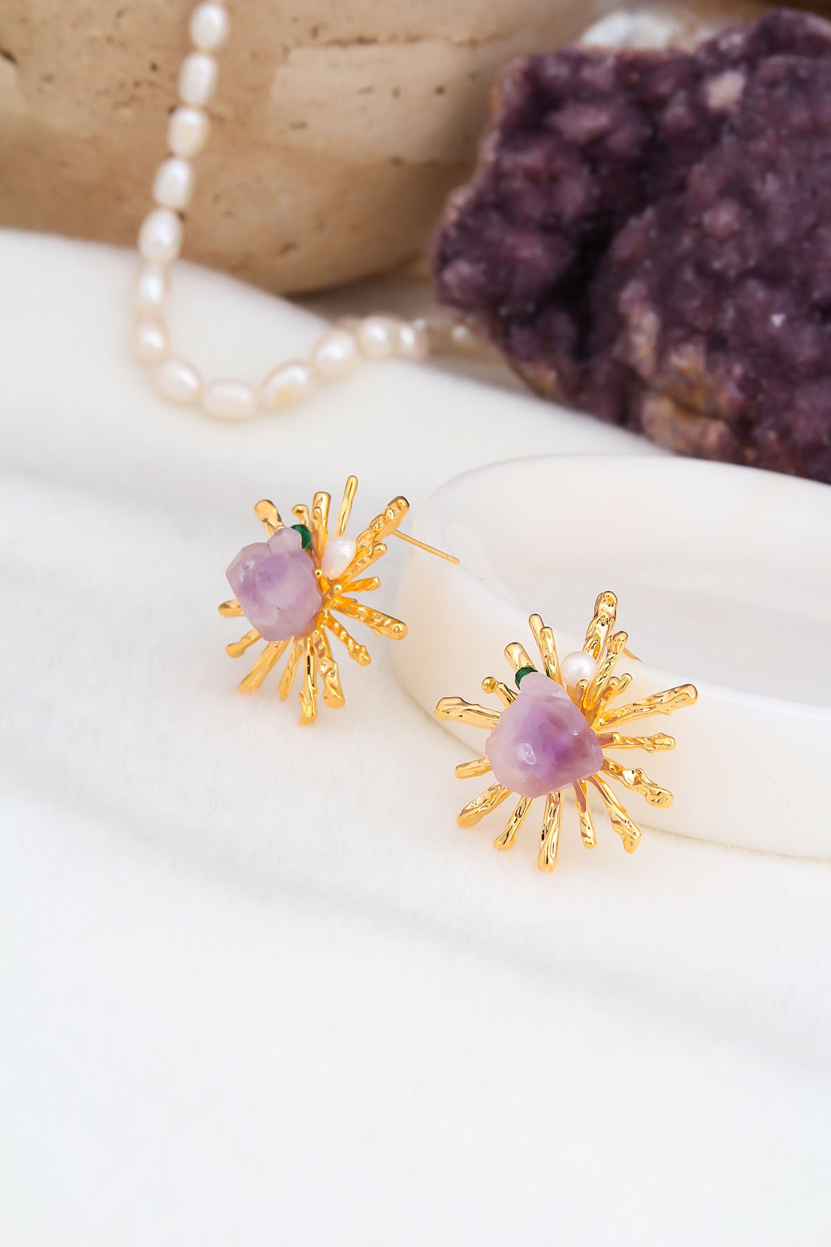 Amethyst Boucles d'oreilles