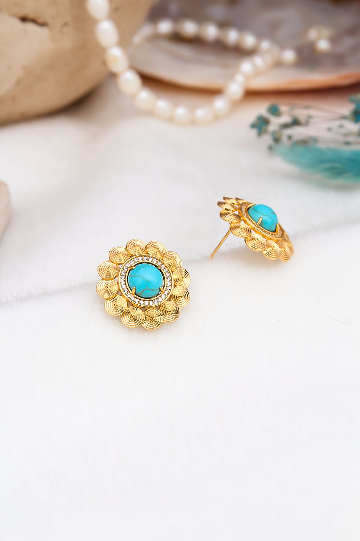 Turquoise Boucles d'oreilles