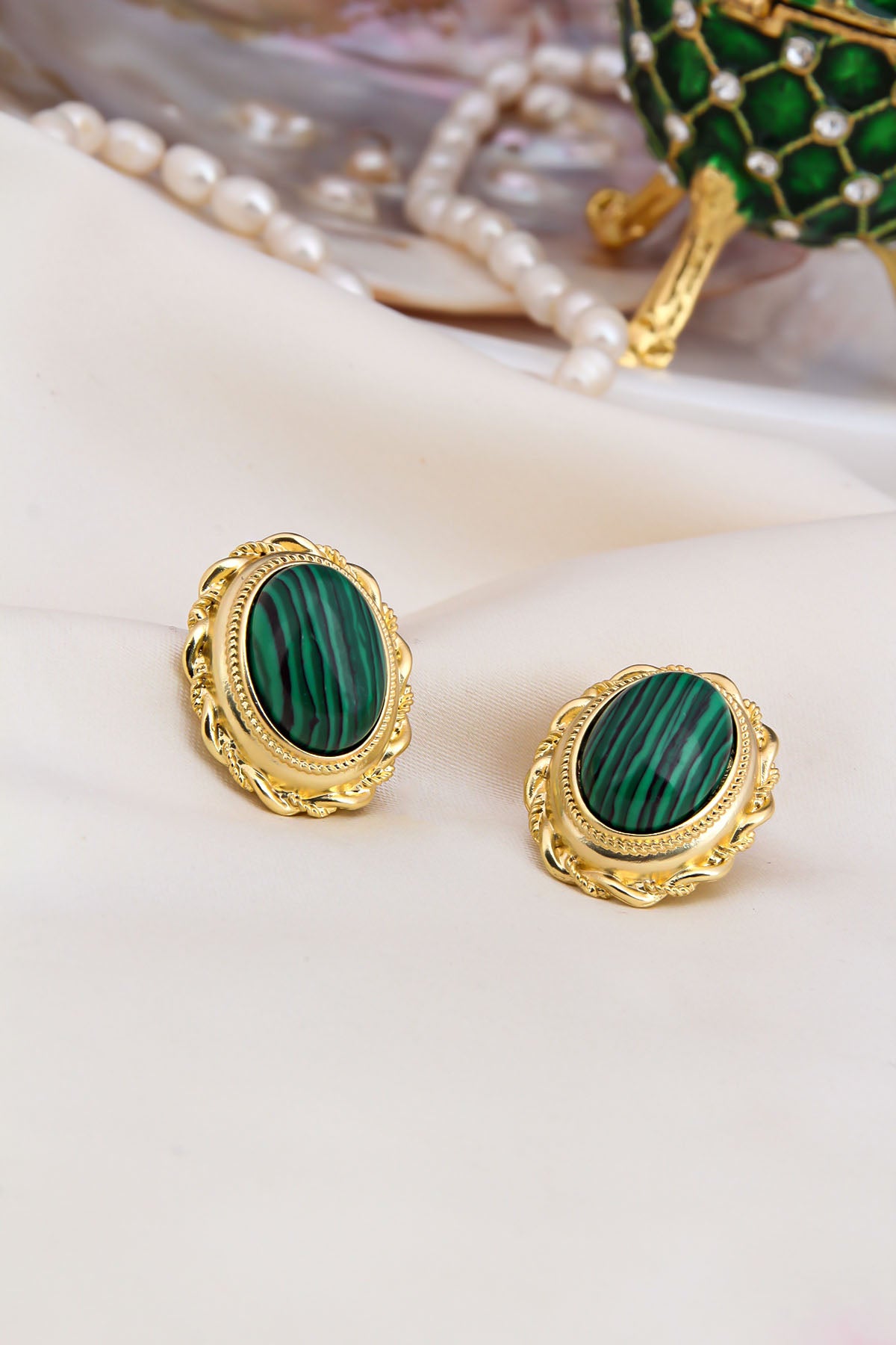 Malahite Boucles D'Oreilles