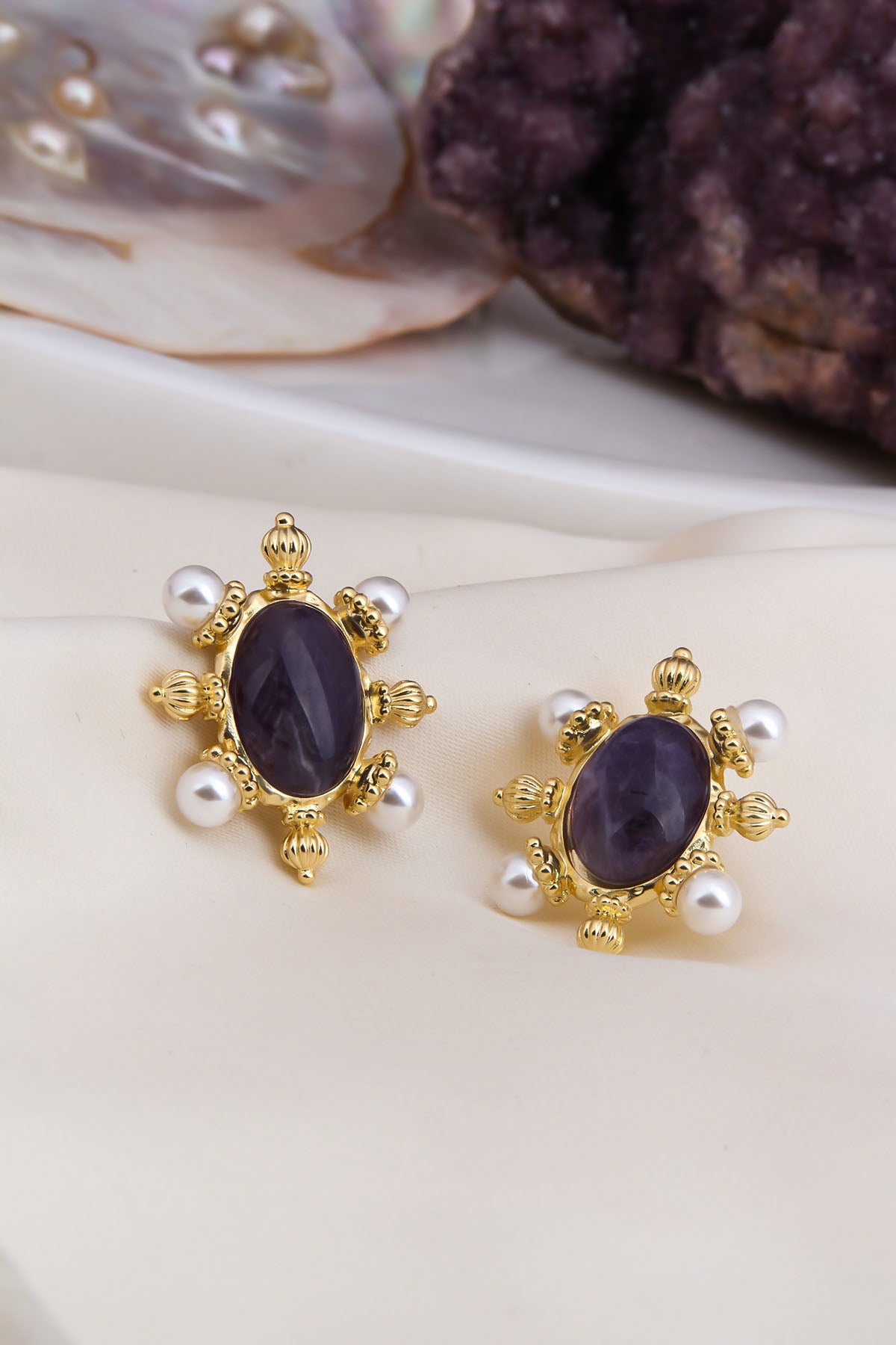 Amethyst Boucles D'Oreilles