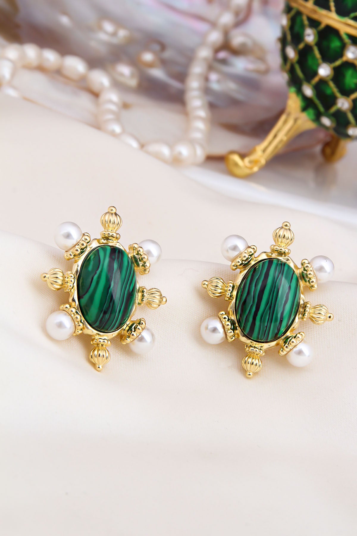 Malahite Boucles D'Oreilles