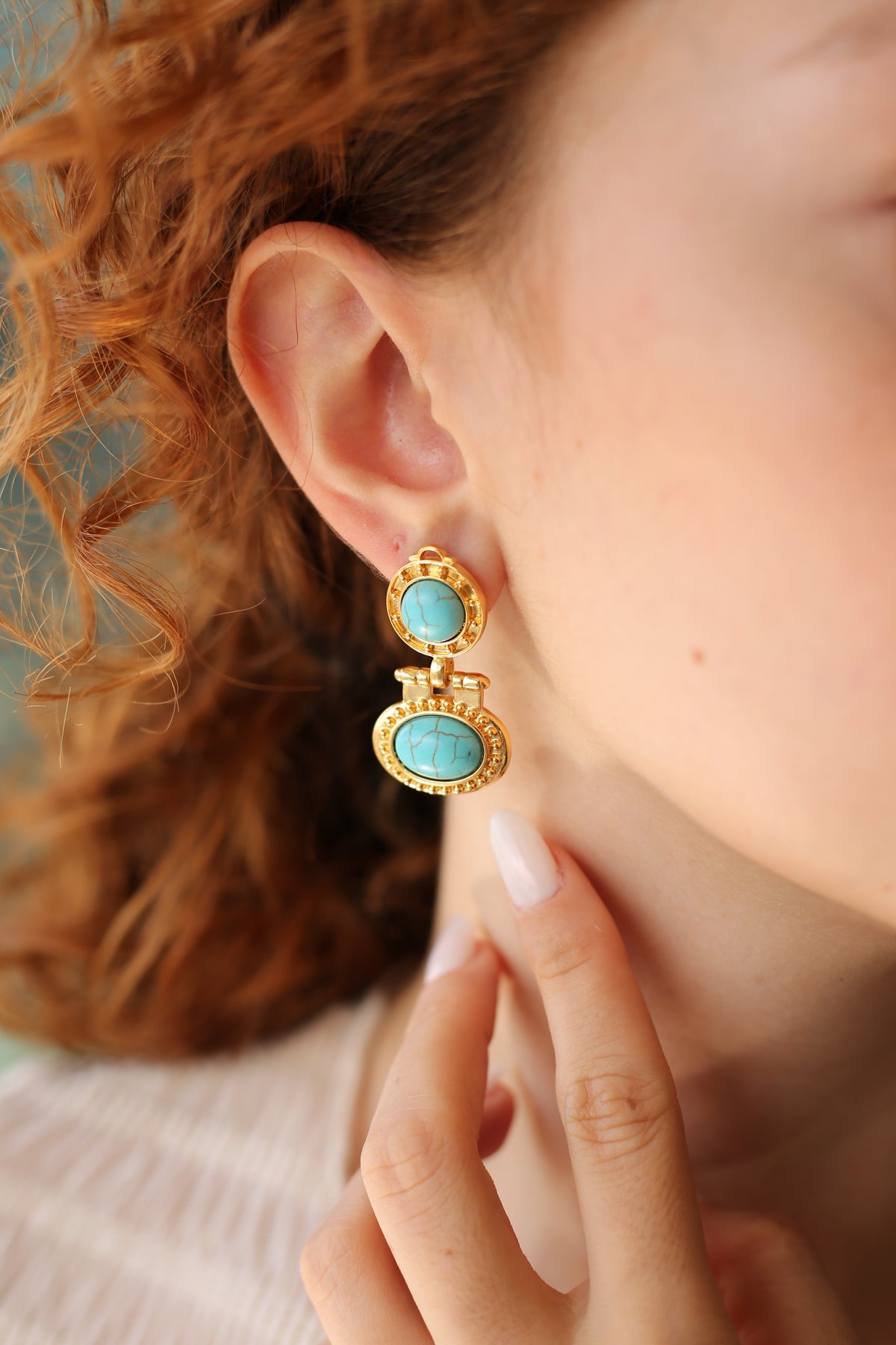 Turquoise Boucles d'oreilles