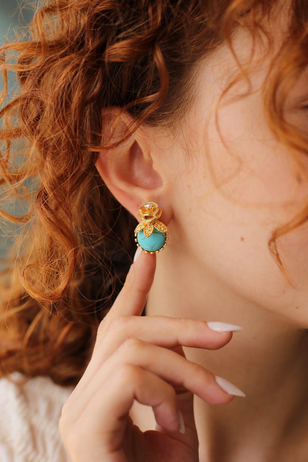 Pearl &amp; Turquoise Earrings