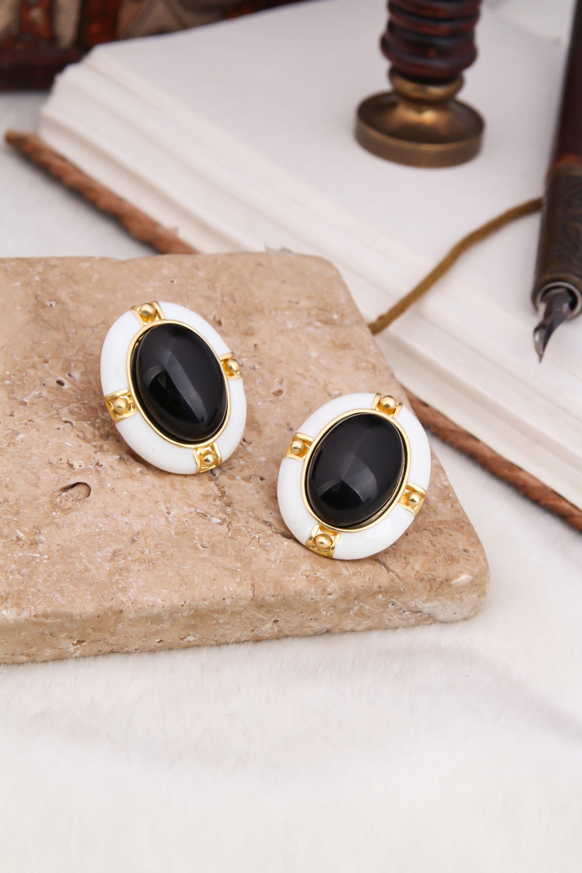 Onix Boucles D'Oreilles