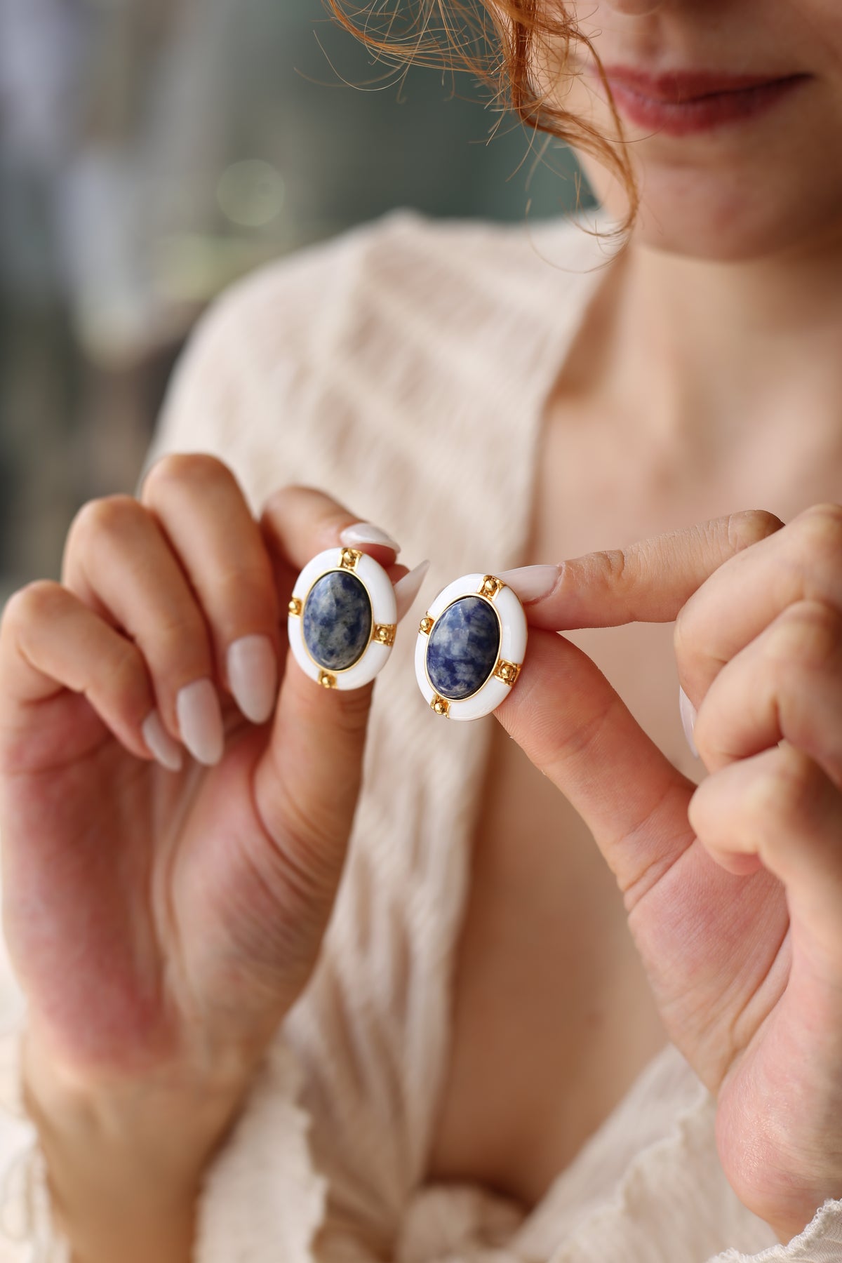 Saphire Boucles d'oreilles