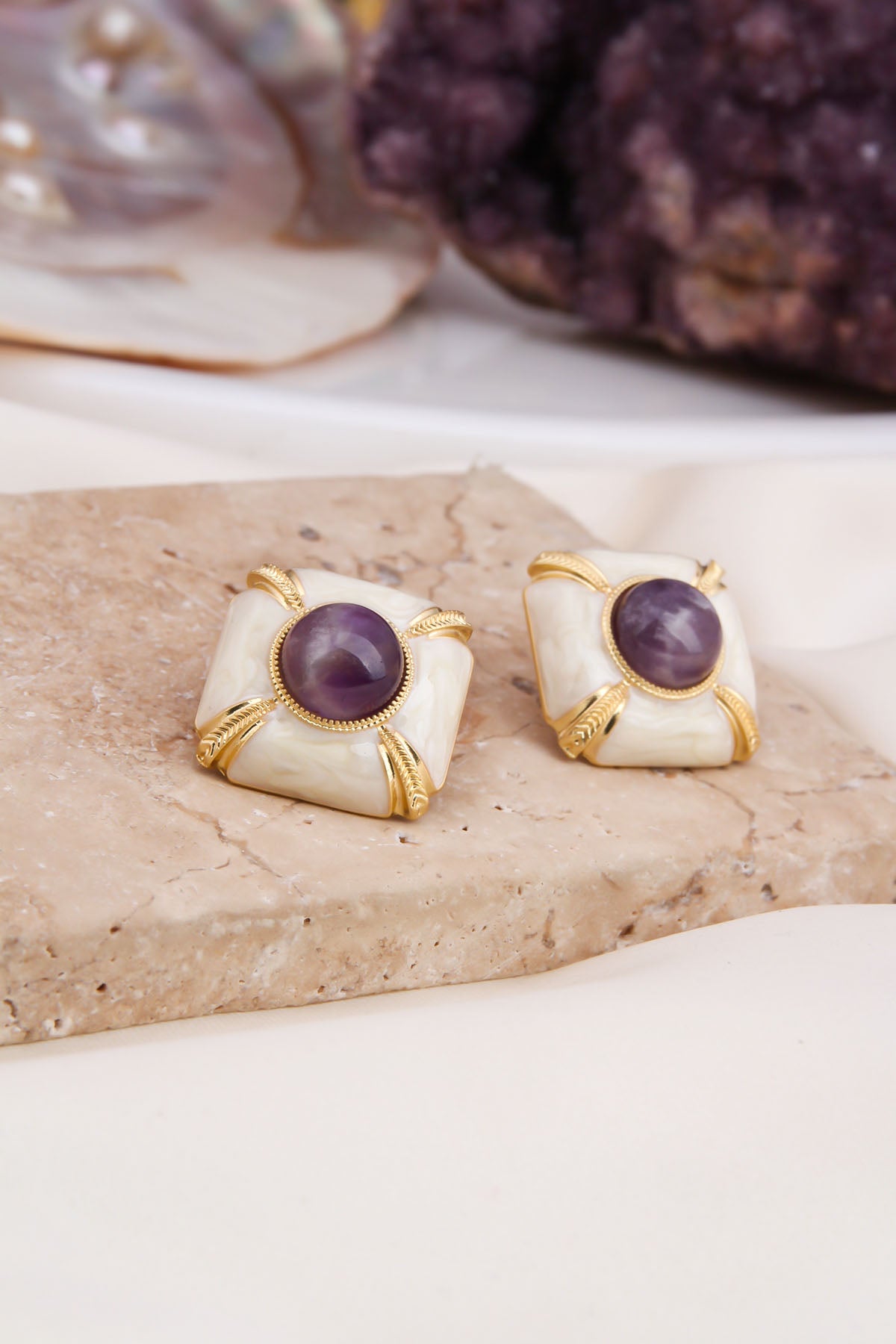 Amethyst Boucles D'Oreilles
