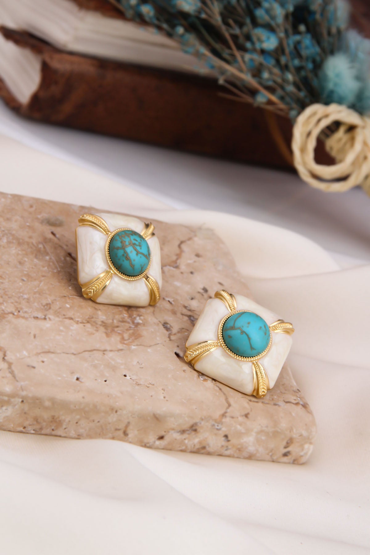 Turquoise Boucles D'Oreilles